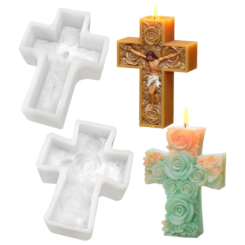 Soap Making For Beginners - Flor cruz jesus silicone vela molde