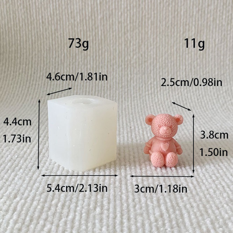 Mini amor urso vela molde de s - Soap Making For Beginners avaliação e preço