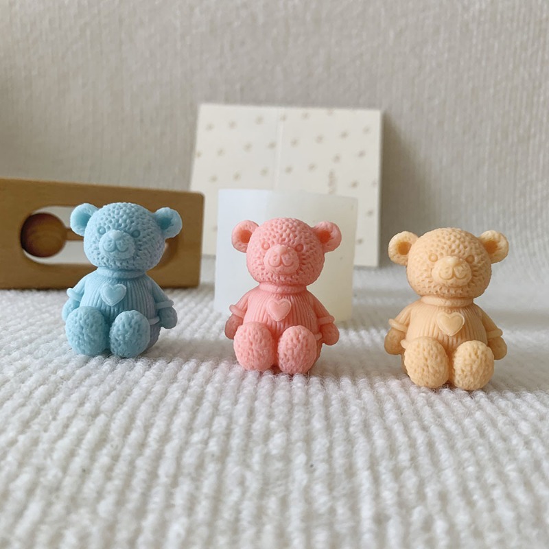 Mini amor urso vela molde de s - Soap Making For Beginners avaliação e preço