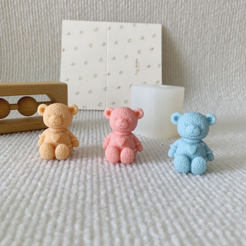 Mini amor urso vela molde de s - Soap Making For Beginners avaliação e preço