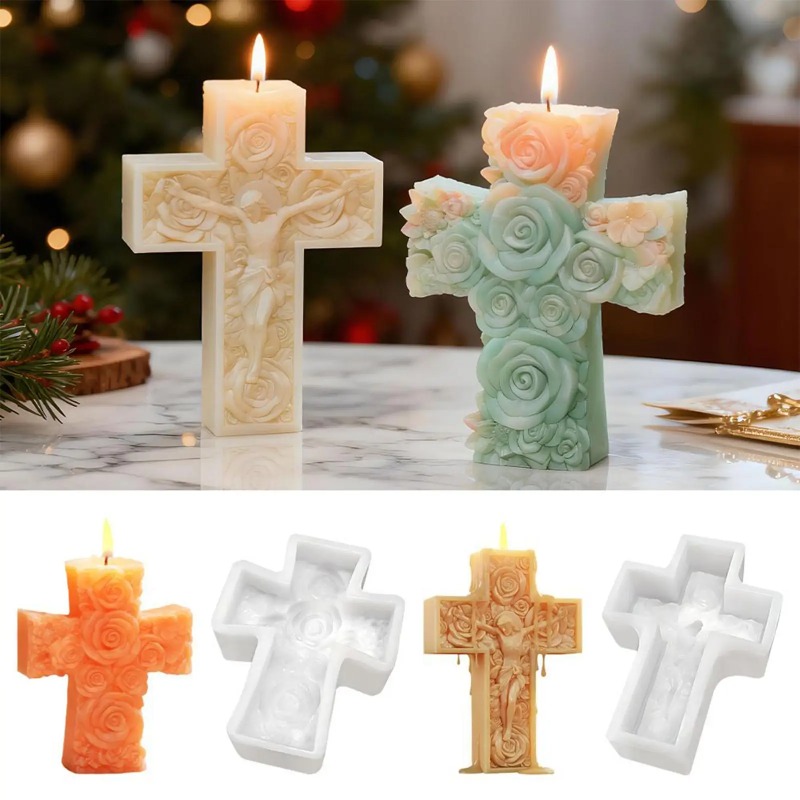 Flor cruz jesus silicone vela  - Soap Making For Beginners avaliação e preço