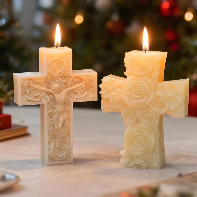 Flor cruz jesus silicone vela  - Soap Making For Beginners avaliação e preço