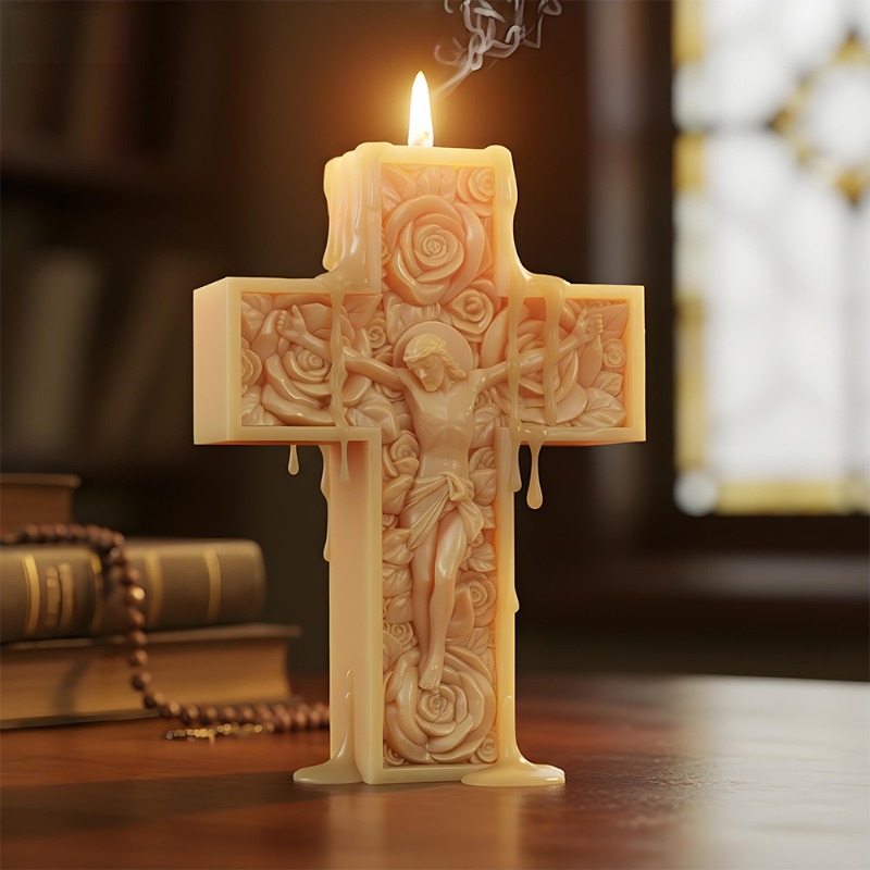 Flor cruz jesus silicone vela  - Soap Making For Beginners avaliação e preço