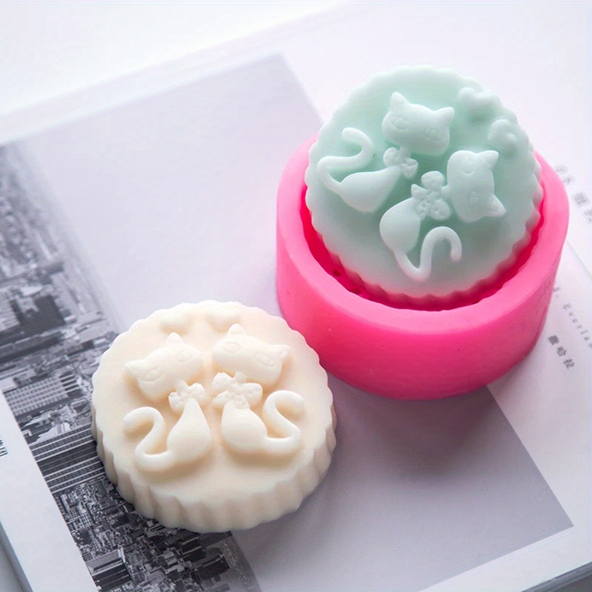 Molde de Silicone de Gato de 1 - Soap Making Things avaliação e preço