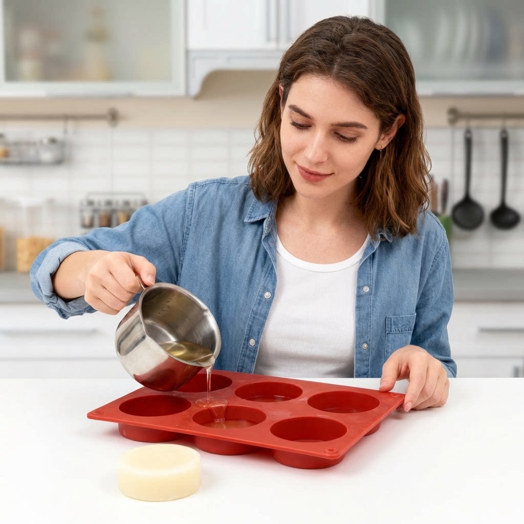 Molde de Silicone Redondo para - Soap Making For Beginners avaliação e preço